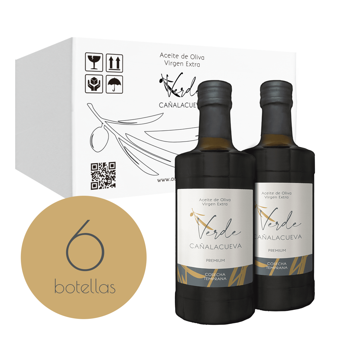 Aceite de oliva Premium. Pack 6 botellas