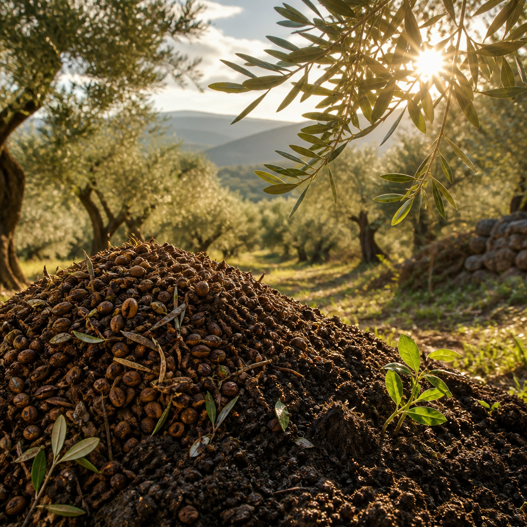 hueso aceituna compost