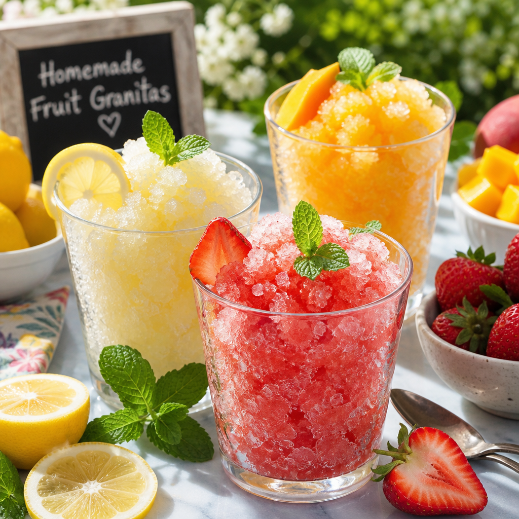 Recetas de granizados caseros refrescantes para el verano.